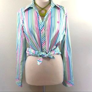 Lovely Lilly Pulitzer multi color stripe top